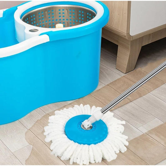 Spin Mop - Easy Spin Magical Mop Set 360 Degree Microfiber Mop Head Home Clean Tools