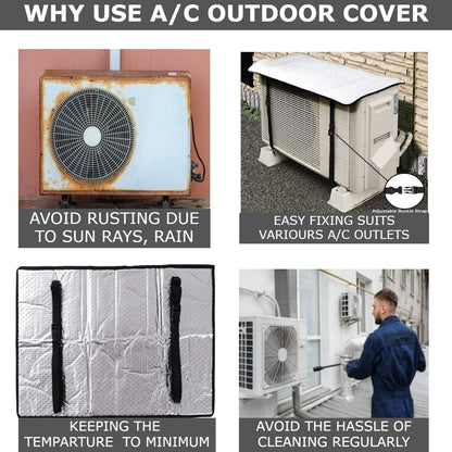 Ac Outdoor Unit Protector Heat Insulation Sunlight Shade Protector.