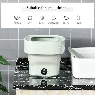 Foldable Mini Washing Machine | Portable Laundry Washer | Travel & Home Use
