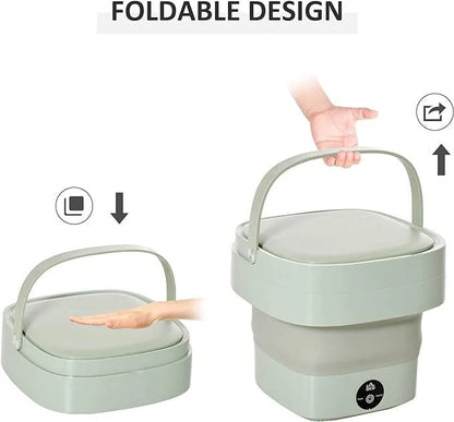 Foldable Mini Washing Machine | Portable Laundry Washer | Travel & Home Use