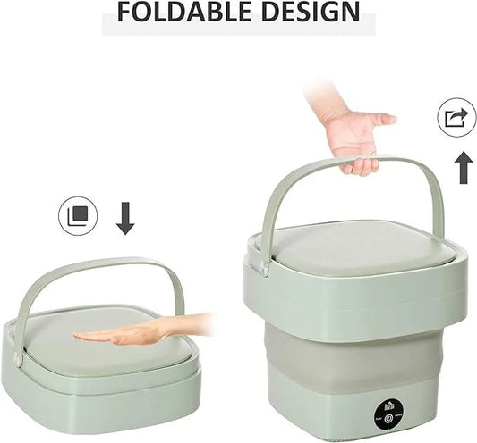 Foldable Mini Washing Machine | Portable Laundry Washer | Travel & Home Use