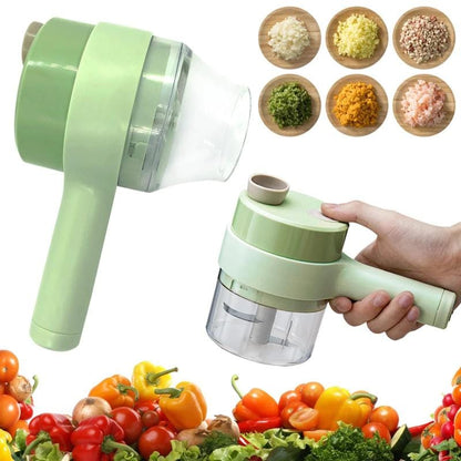 4 in 1 Portable Electric Vegetable Cutter Set Mini Wireless.