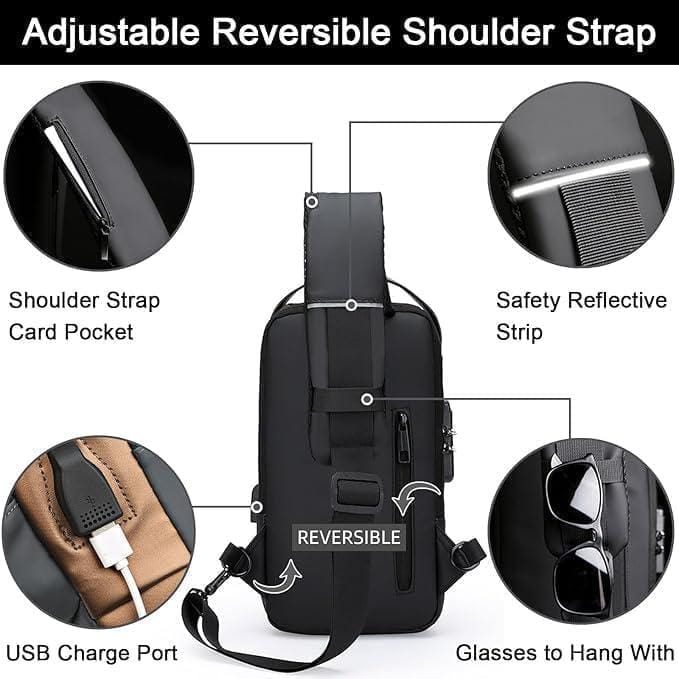 Chest Bag Multifunction Crossbody Sport Running Travel.