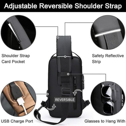 Chest Bag Multifunction Crossbody Sport Running Travel.