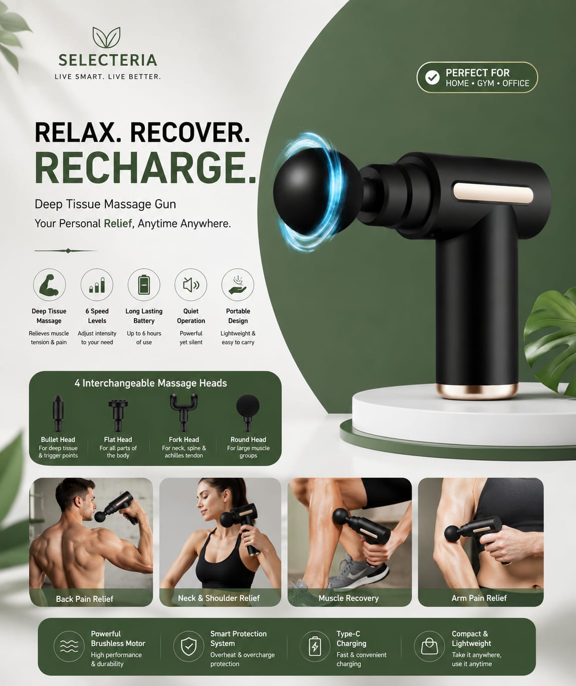 Deep Tissue Massage Gun